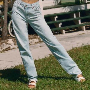 American Eagle Strigid Highest Waist Crossover Baggy Straight Jean